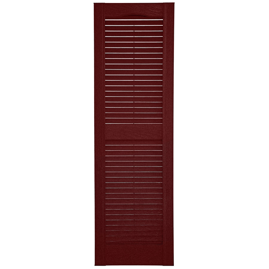 Custom Shutters llc. 2-Pack Burgundy Louvered Vinyl ...