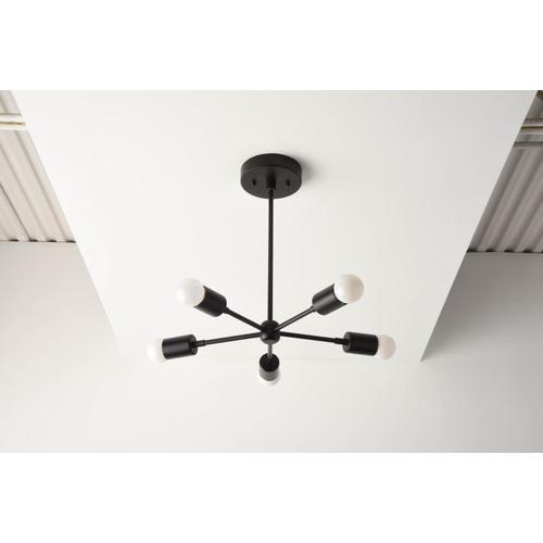 Illuminate Vintage Houston 5 Light Matte Black Mid Century