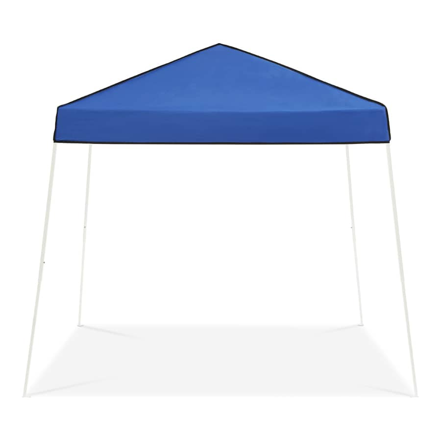 Z-Shade 10-ft W x 10-ft L Square White Steel Pop-Up Canopy ...