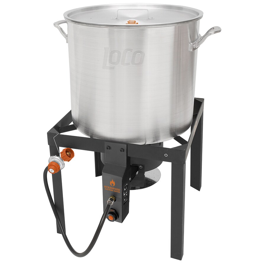 LoCo Cookers 60 Qt Propane Outdoor Fryer with Twist & Steam SureSpark