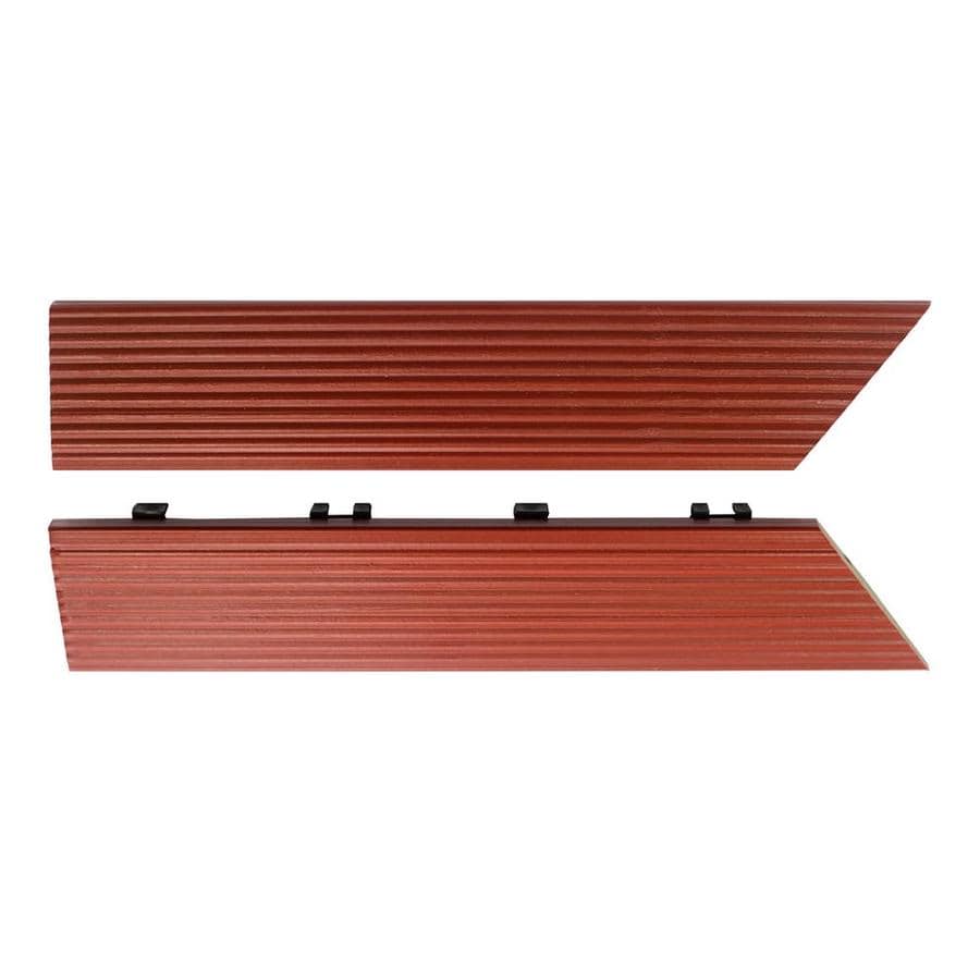 NewTechWood (Actual: 0.88-in x 2-in x 12-in) Quick Deck Tile Swedish Red Prefinished Composite Deck Tile