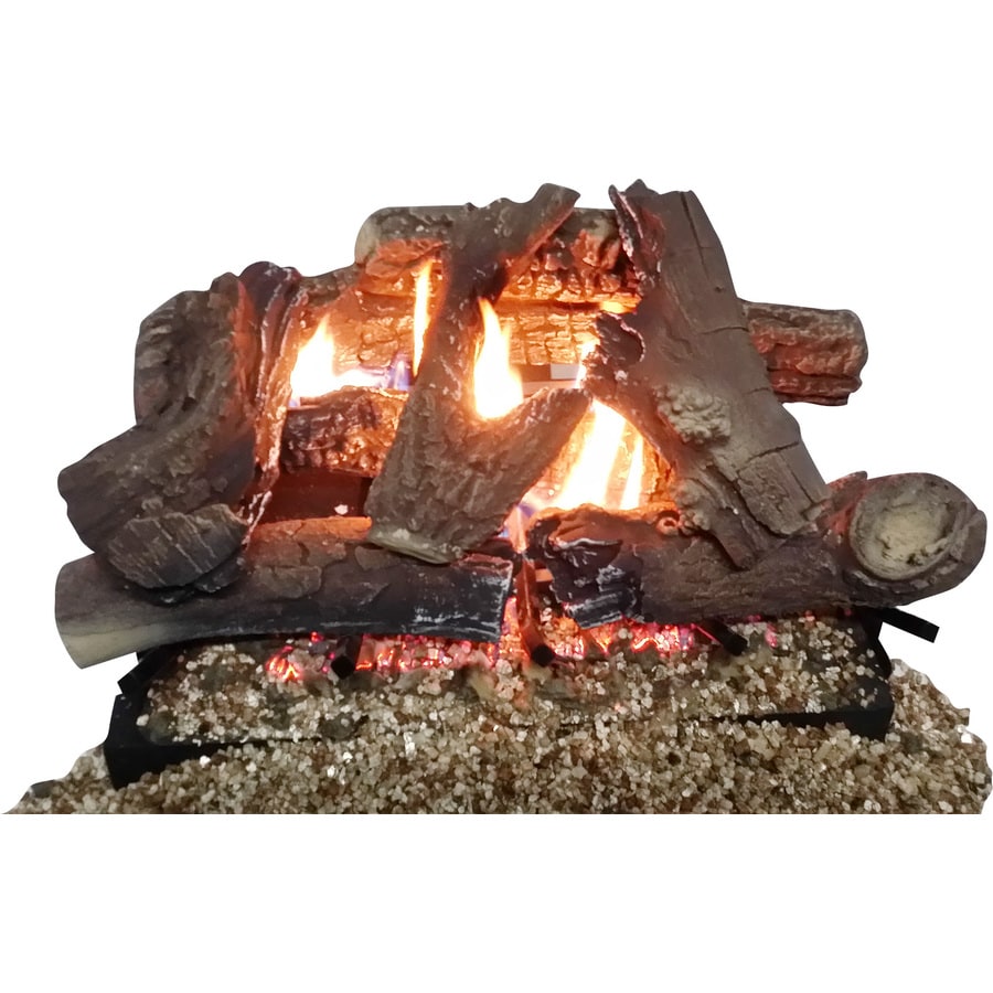 Thermablaster 18-in 38000-BTU Dual-Burner Vent-free Gas Fireplace Logs ...