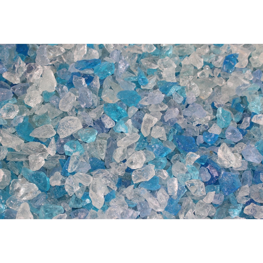 Shop Exotic Glass Bahama Blend Tempered Glass Gas Fire Pit ...
