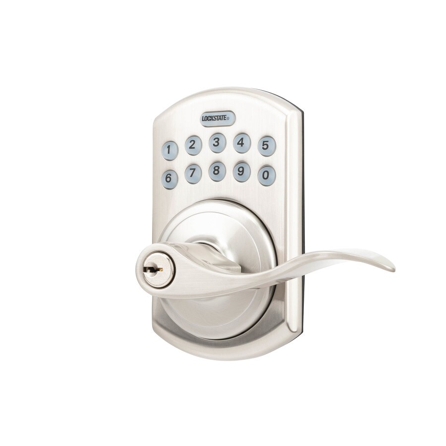 RemoteLock LS-L5I-SN-B OpenEdge RG Satin Nickel 1-Cylinder Electronic Handleset Lighted Keypad