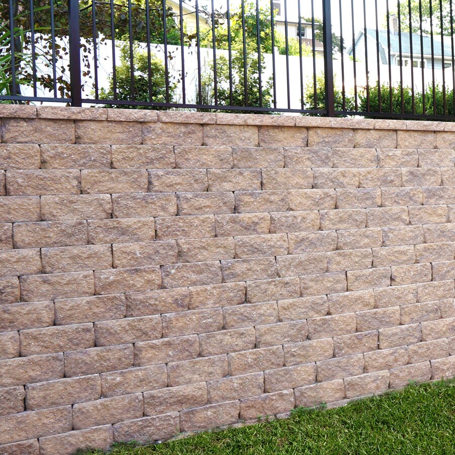 Tan/Brown Retaining Wall Block (Common: 6-in x 16-in; Actual: 6-in x 16 ...