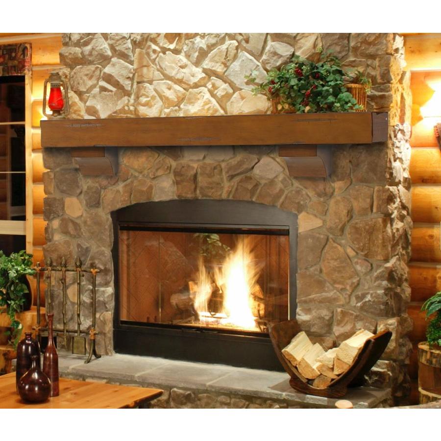 Pearl Mantels Shenandoah 72 In W X 10 5 In H X 9 In D Rustic Brown