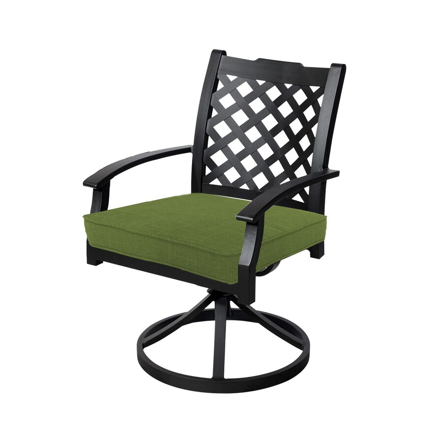 Allen Roth Carrinbridge Set Of 2 Aluminum Dining Chairs With Allen Roth Carrinbridge Set Of 2 Aluminum Dining Chairs With Sunbrella Spectrum Cilantro Cushions