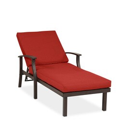 allen roth gatewood aluminum chaise lounge chairs with sunbrella canvas chili cushion - Chaise Metal allen roth gatewood aluminum chaise lounge chairs with sunbrella canvas chili cushion - Chaise Metal