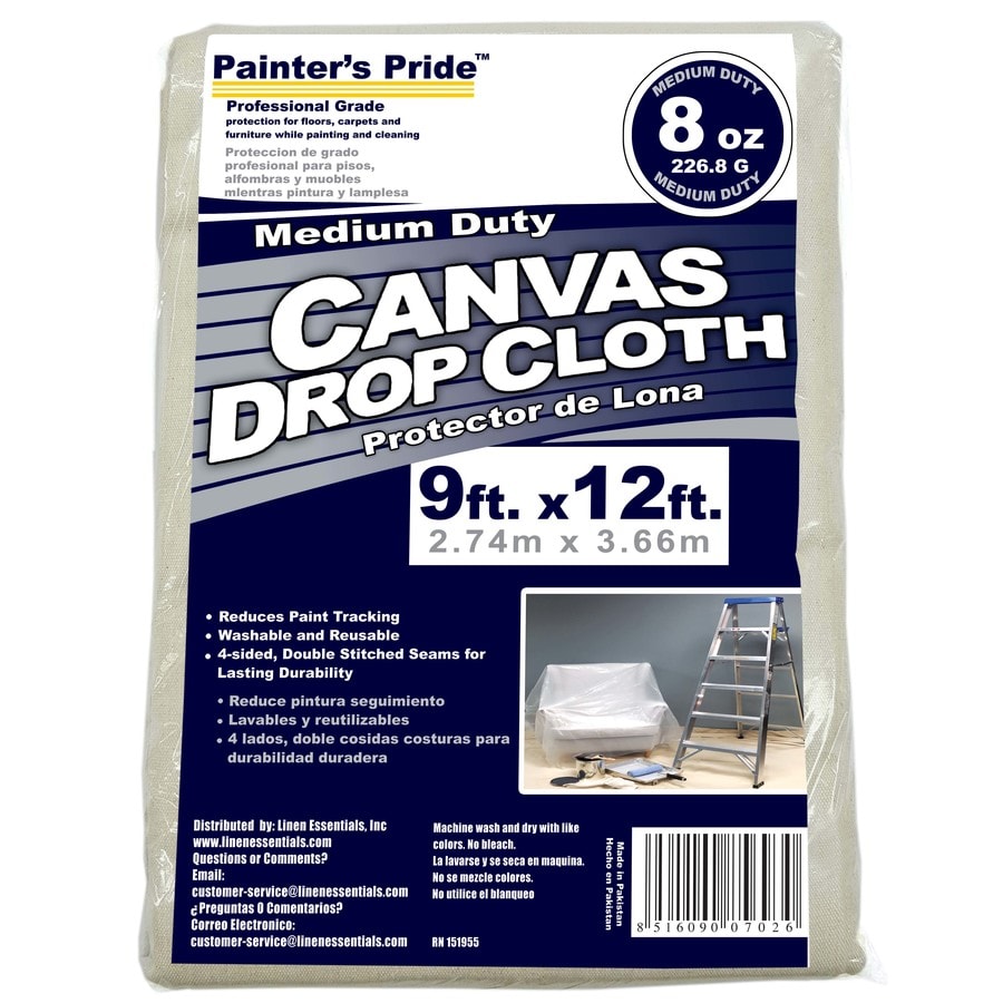 Painter S Pride 8 Oz Canvas 9 Ft X 12 Ft Drop Cloth At Lowes Com   851609007026 