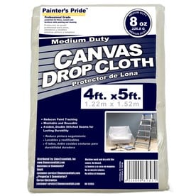Painter's Pride 8-oz Canvas 5-ft x 4-ft Drop Cloth