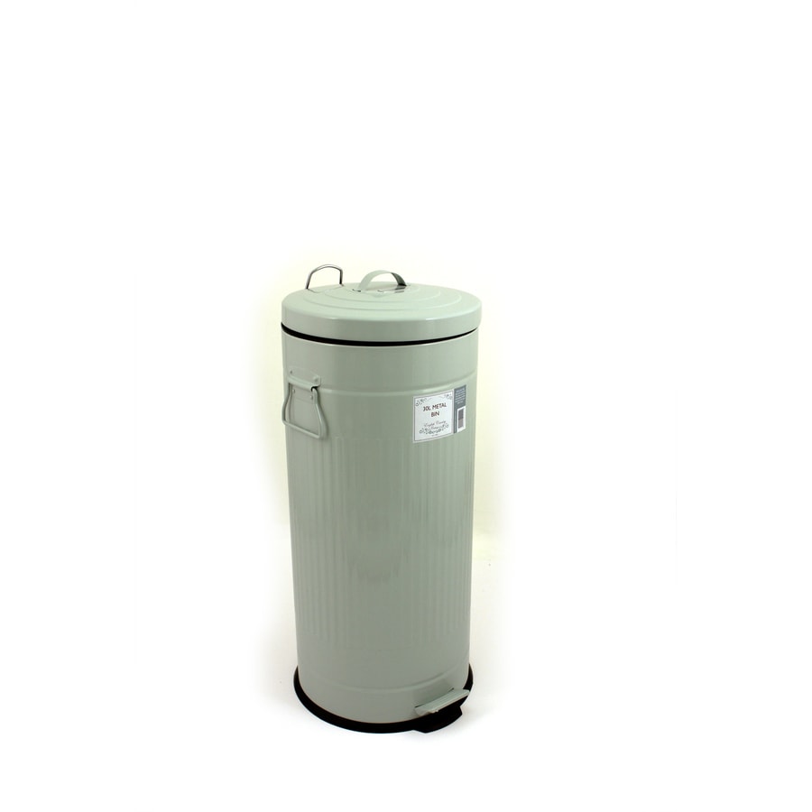 Bentley Heritage English 30 Liter Duck Egg Blue Green Metal Bentley Heritage English 30 Liter Duck Egg Blue Green Metal Trash Can With Lid