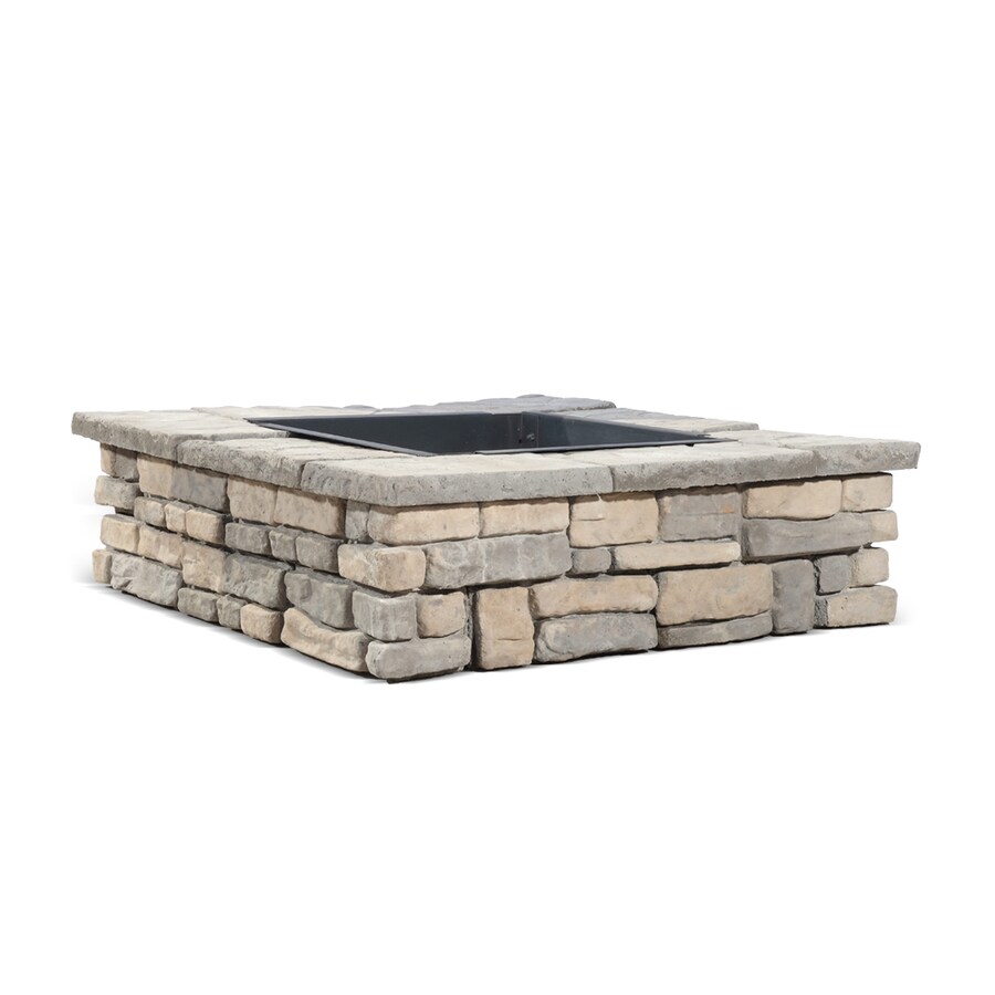 Panama 28 In W X 28 In L Grays With Hints Of Tan Concrete Fire Pit