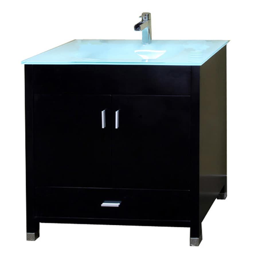 Bellaterra Home 32.3-in Black Single Sink Bathroom Vanity ...