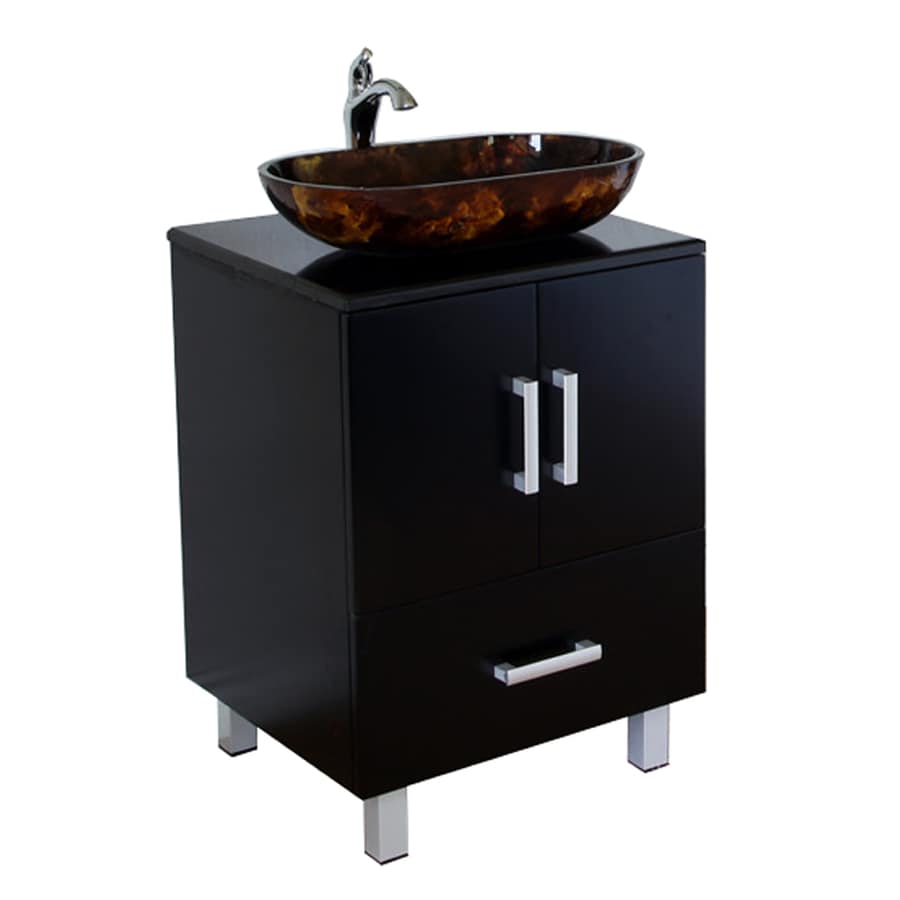 Bellaterra Home 22-in Black Single Sink Bathroom Vanity ...