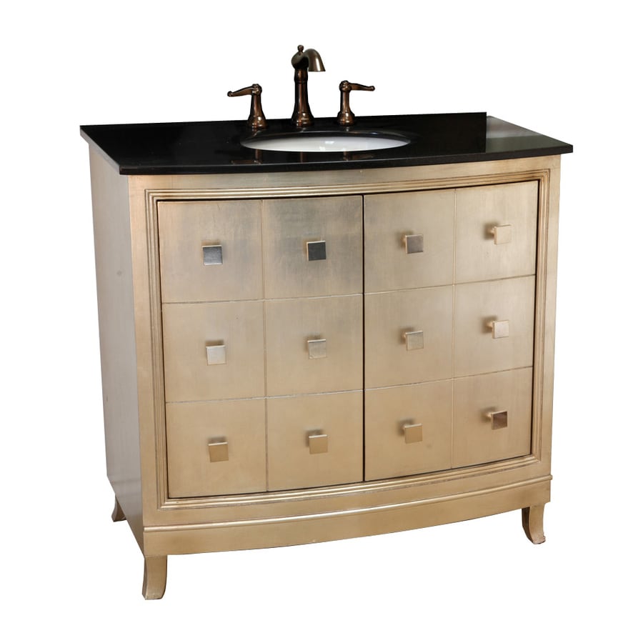 Bellaterra Home 36-in Silver Single Sink Bathroom Vanity ...