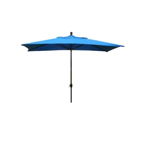 Escada Designs 10 Ft Rectangular Pacific Blue With Aluminum Frame No Tilt Market Patio Umbrella In The Patio Umbrellas Department At Lowes Com