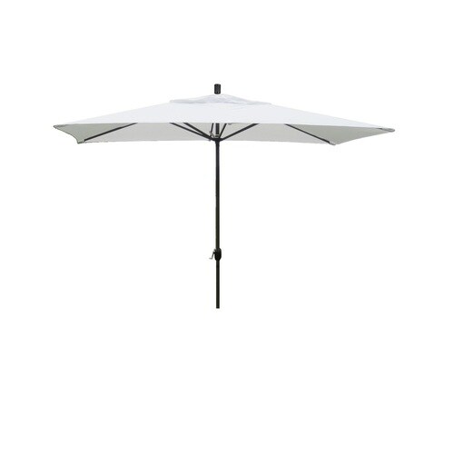 Escada Designs 10 Ft Rectangular Natural White With Aluminum Frame No Tilt Market Patio Umbrella In The Patio Umbrellas Department At Lowes Com