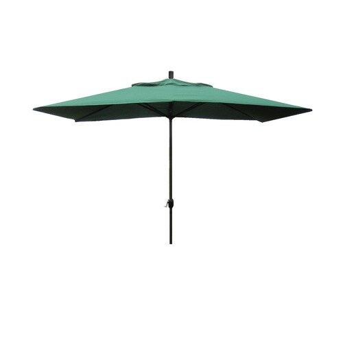 Escada Designs 10 Ft Rectangular Hunter Green With Aluminum Frame No Tilt Market Patio Umbrella In The Patio Umbrellas Department At Lowes Com