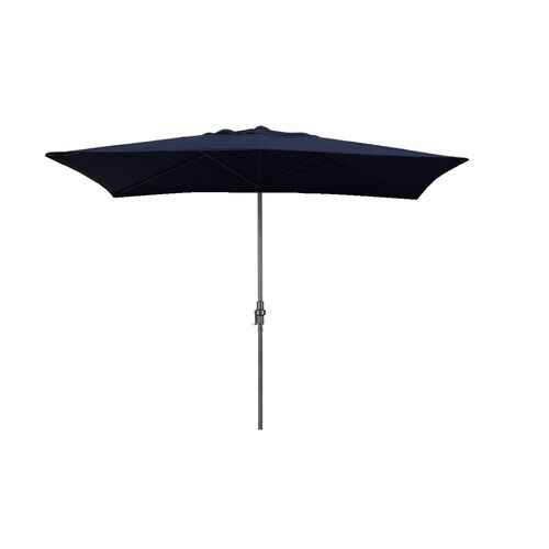 Escada Designs 10 Ft Rectangular Navy Blue With Aluminum Frame No Tilt Market Patio Umbrella In The Patio Umbrellas Department At Lowes Com