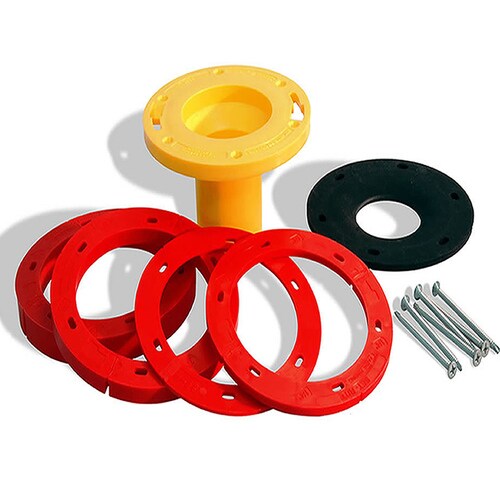 SetRite Products PVC Toilet Flange Extender Kit in the Shower Drains