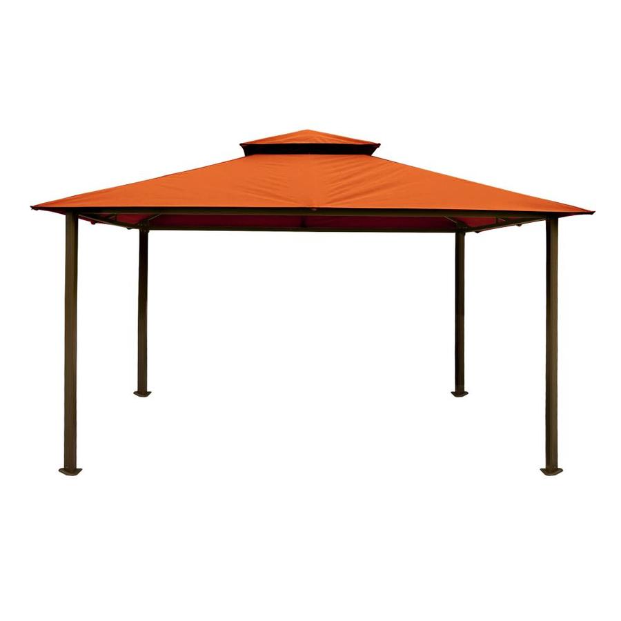 Paragon Outdoor Brown Rust Metal Gazebo 10 7 W X 9 6 H 14 4 D At