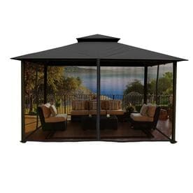 Paragon Outdoor Patio Furniture At Lowes Paragon Outdoor Brown Gray Metal Gazebo 10 7 W X 9 6 H 14 4
