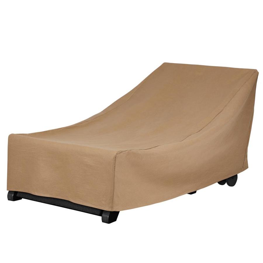 Duck Covers Essential Latte Polypropylene Chaise Lounge Cover at