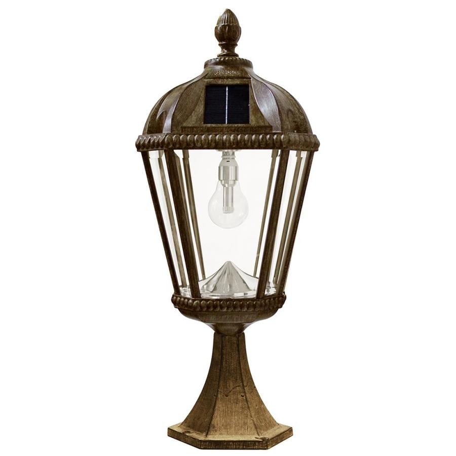 Gama Sonic Royal Bulb 23 In H Weathered Bronze Solar Led Post Gama Sonic Royal Bulb 23 In H Weathered Bronze Solar Led Post Light