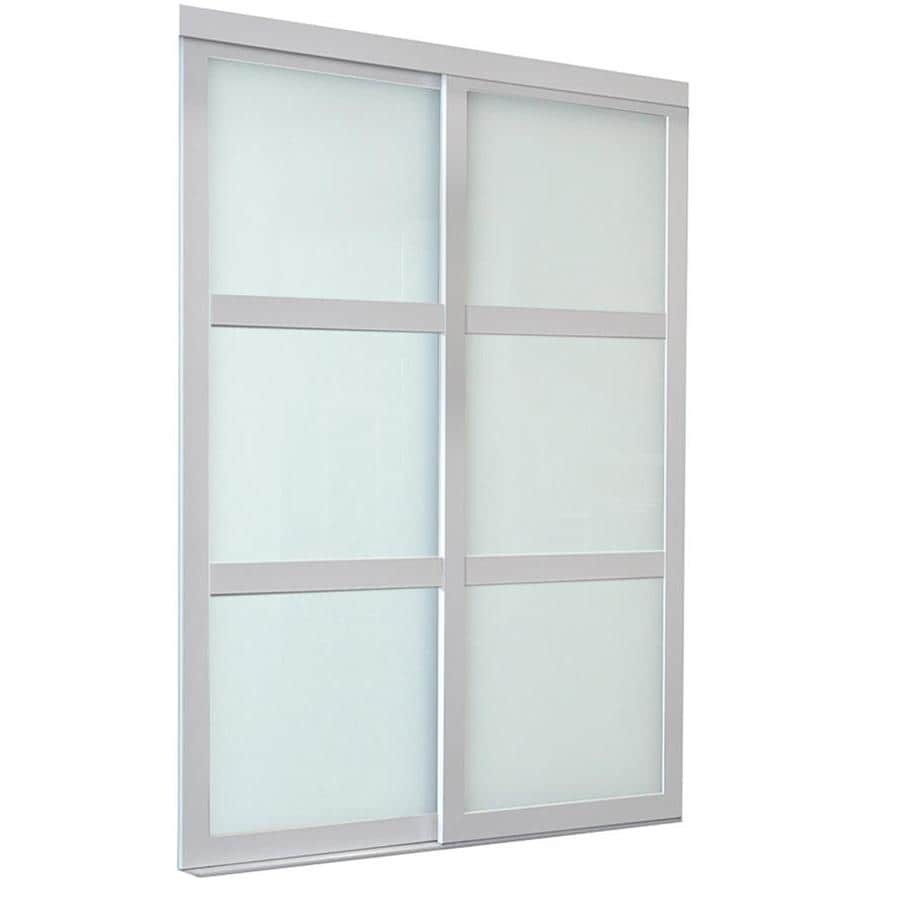 Frosted Glass Bifold Sliding Closet Doors At Lowes Com