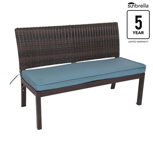 Allen Roth Atworth 52 In W X 35 5 In L Brown Bench At Lowes Com
