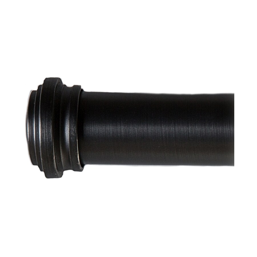 Allen Roth 72 In To 144 In Gunmetal Steel Single Curtain Rod At