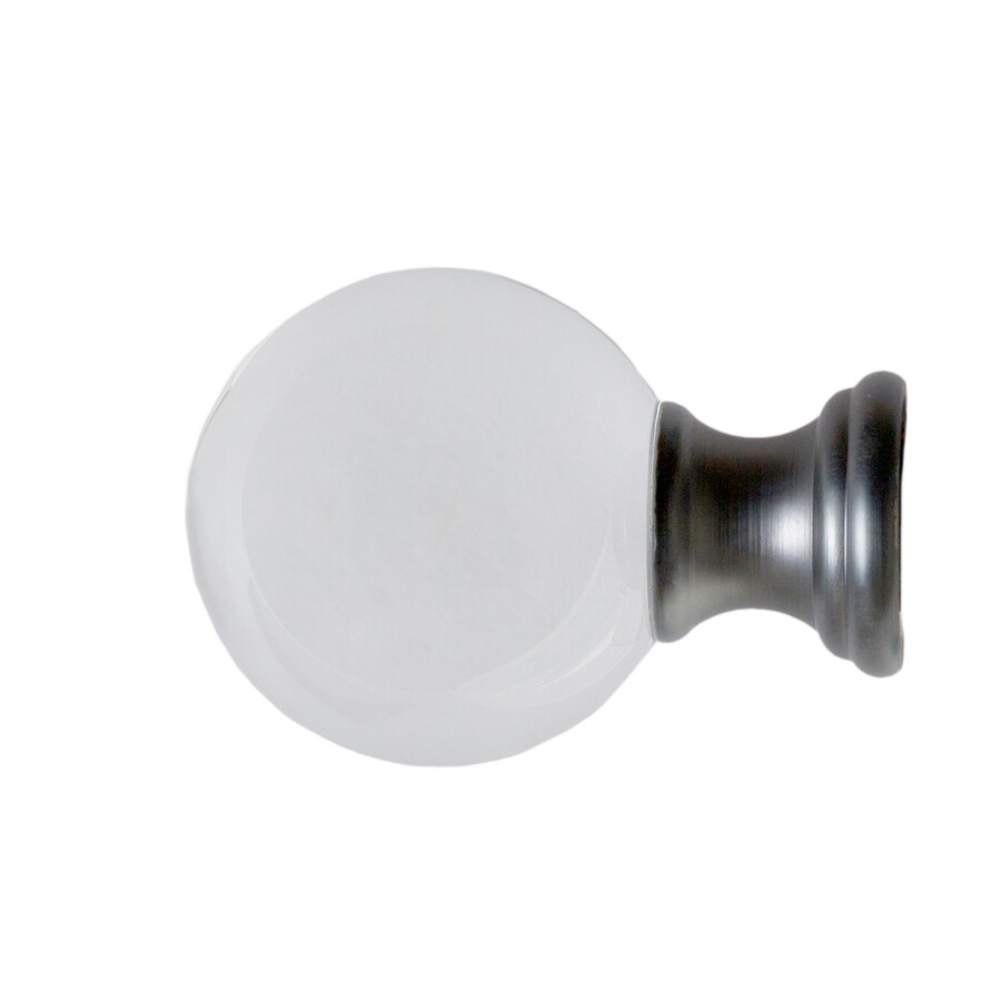 Allen Roth 2 Pack Gunmetal Curtain Rod Finials At Lowes Com