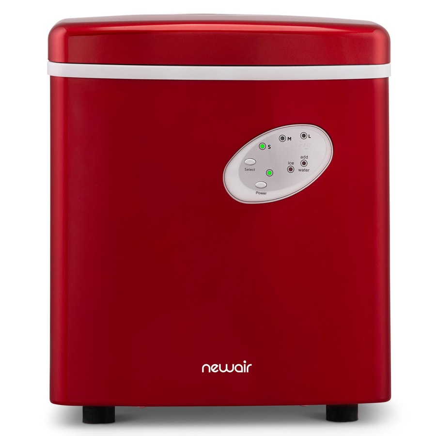 Newair 28 Lb Drop Down Door Portable Countertop Ice Maker Red At