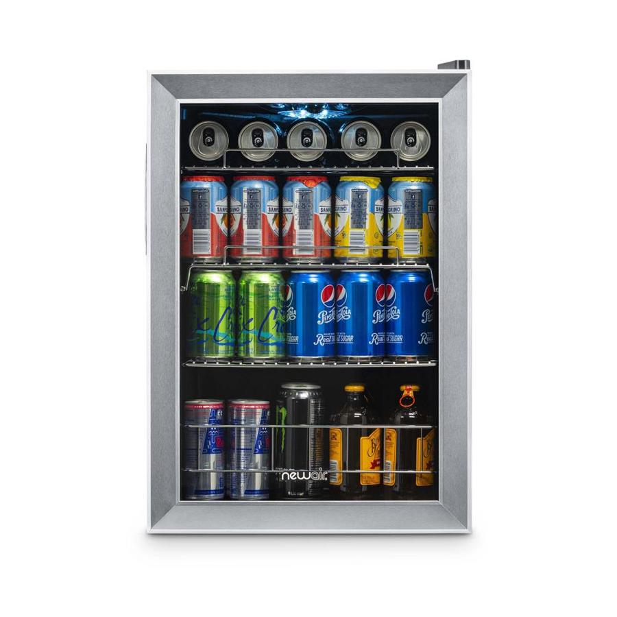 90 Can Capacity 2 2 Cu Ft Residential Stainless Steel Black Beverage Center