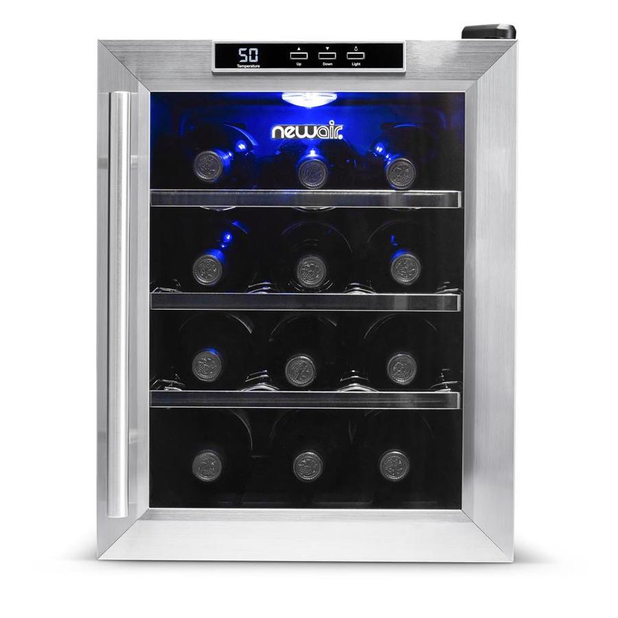 Shop NewAir 12 Bottle Stainless Steel Wine Chiller At Lowes Com   854001004488 