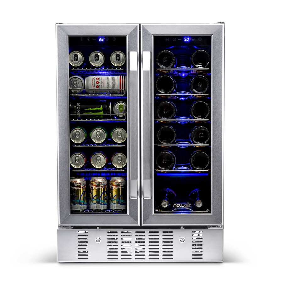 Shop NewAir 18Bottle Stainless Steel And Black Dual Zone Cooling Wine