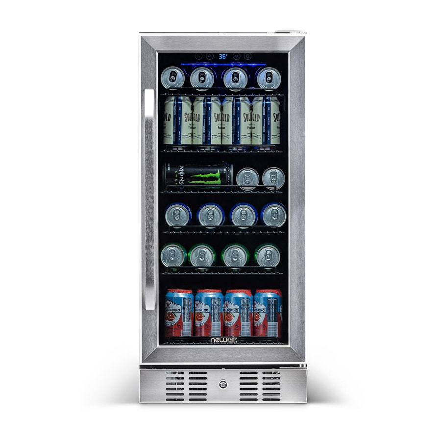 96 Can Capacity 3 2 Cu Ft Residential Stainless Steel Black Beverage Center