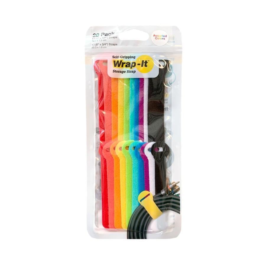 Wrap-It 854059003648 WRAP-IT CABLE TIES 20CT MULTI