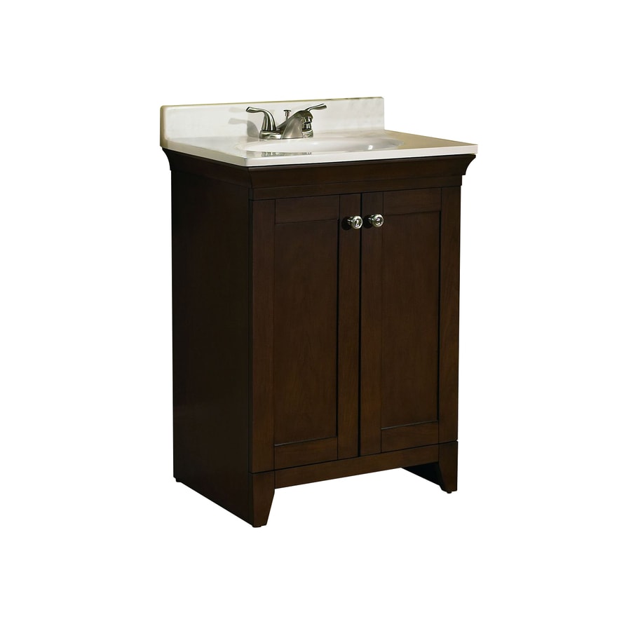 Allen + roth Sycamore Nutmeg Integrated Single Sink ...