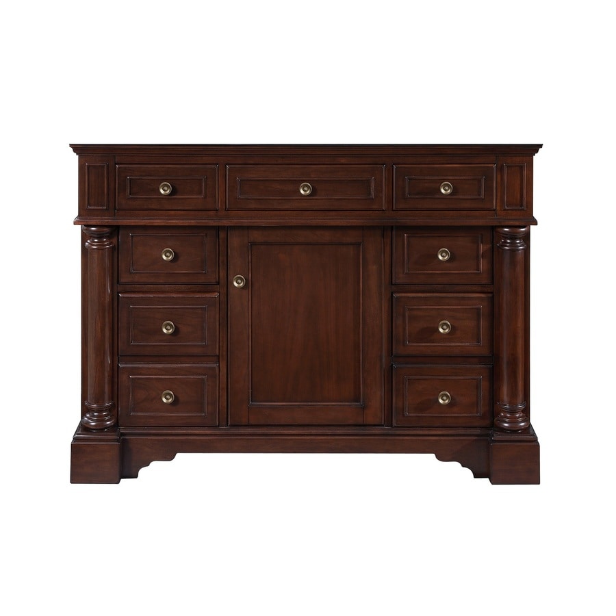 allen roth Rosemere 48-in Auburn Bathroom Vanity Base Cabinet without Top  at