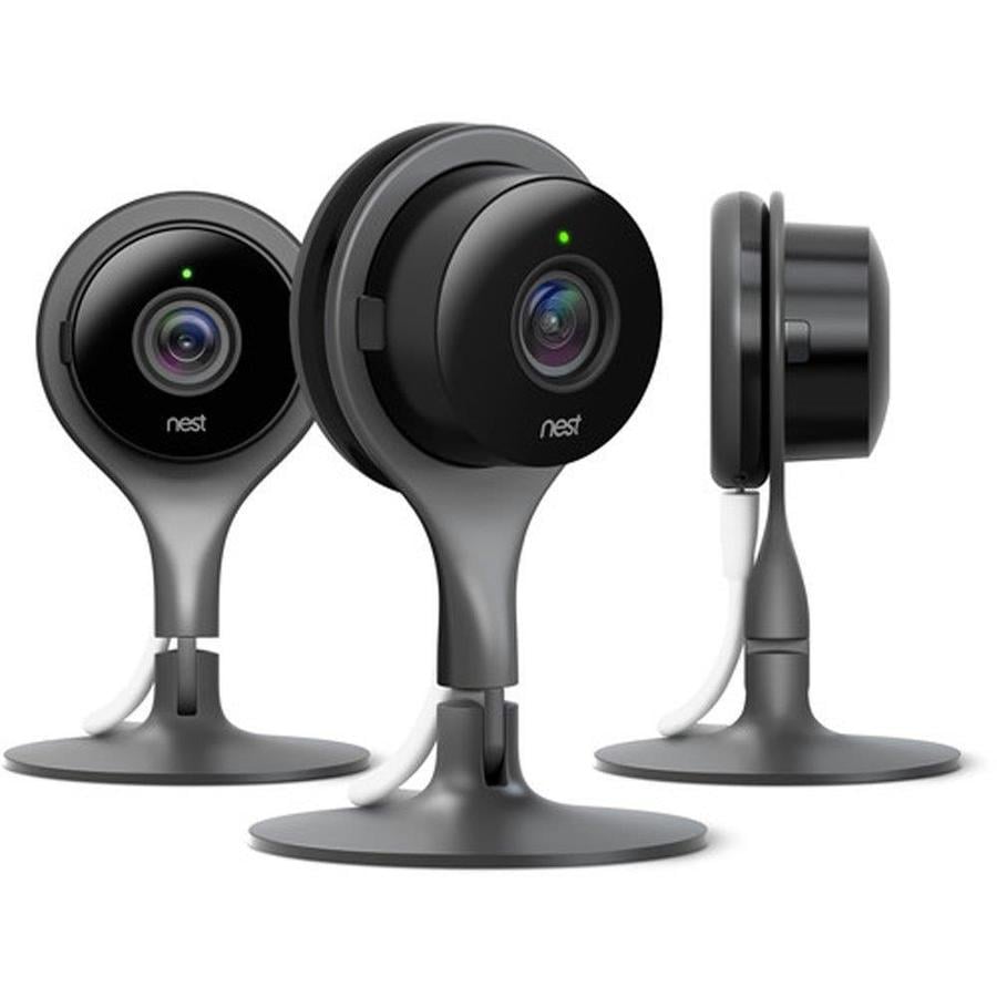 Google Nest Cam Indoor Digital Wired Indoor 3-Pack Security Camera with ...