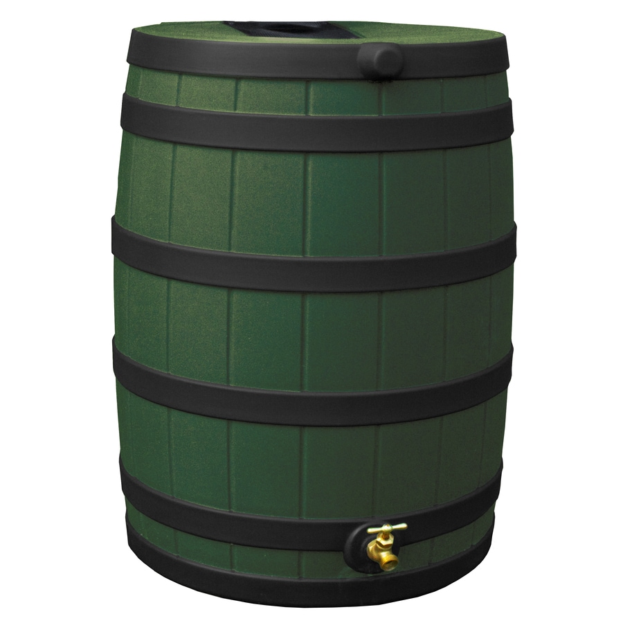 Rain Wizard RW40-DR-GRN 40-Gallon Green Plastic Rain Barrel Spigot
