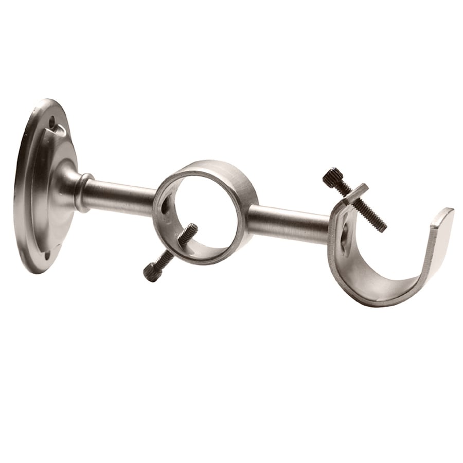 Allen Roth Antique Pewter Double Curtain Rod Bracket At Lowes Com   854616003685 