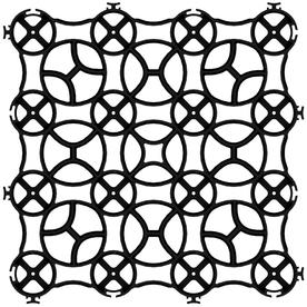 Gravalock Premium Grid Black Natural Stone Interlocking Sections Paver (Common: 22-in x; Actual: 22-in x 22-in)