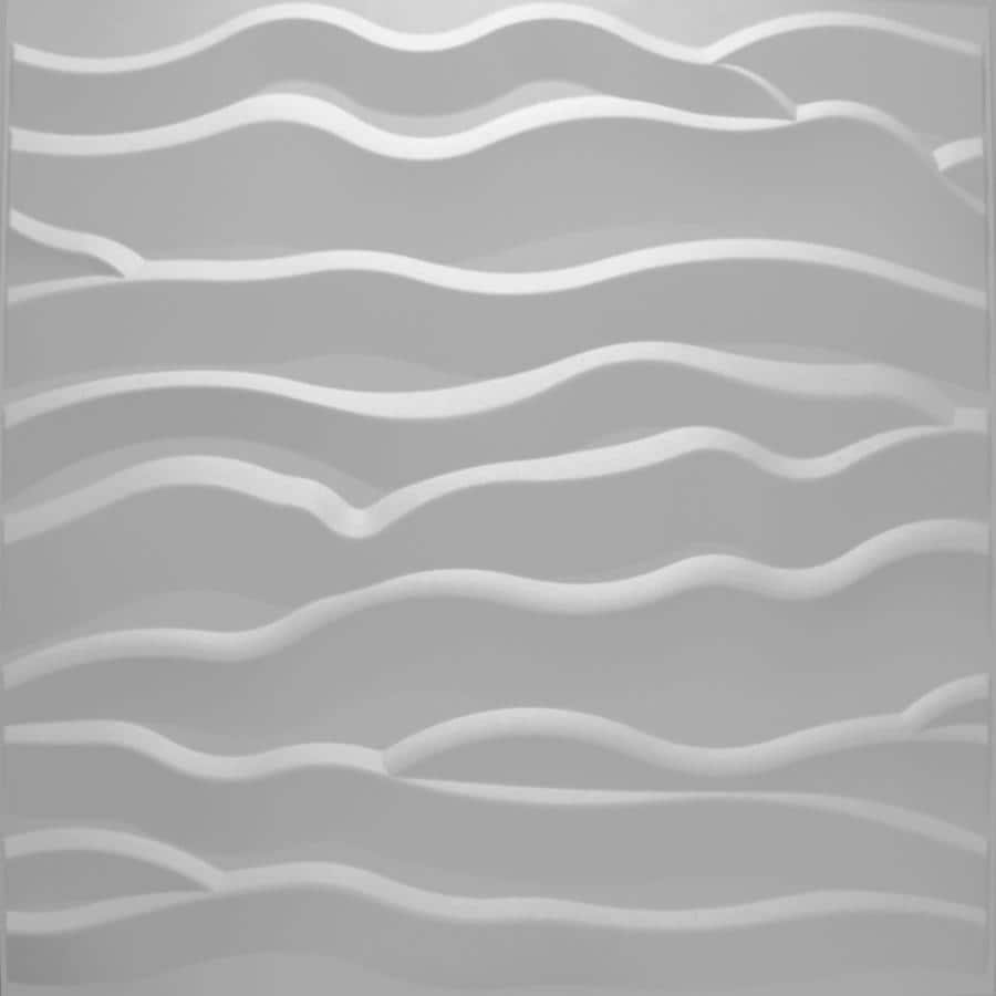... 24.6-ft Embossed Off-White Bamboo Hardboard Wainscoting Wall Panel