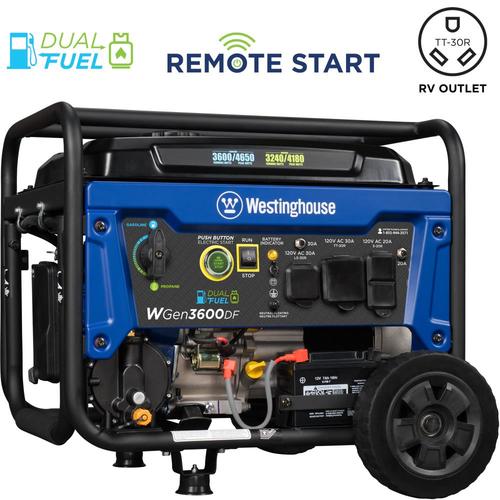 Westinghouse WGen 3600-Watt Gasoline/Propane Portable Generator in the ...