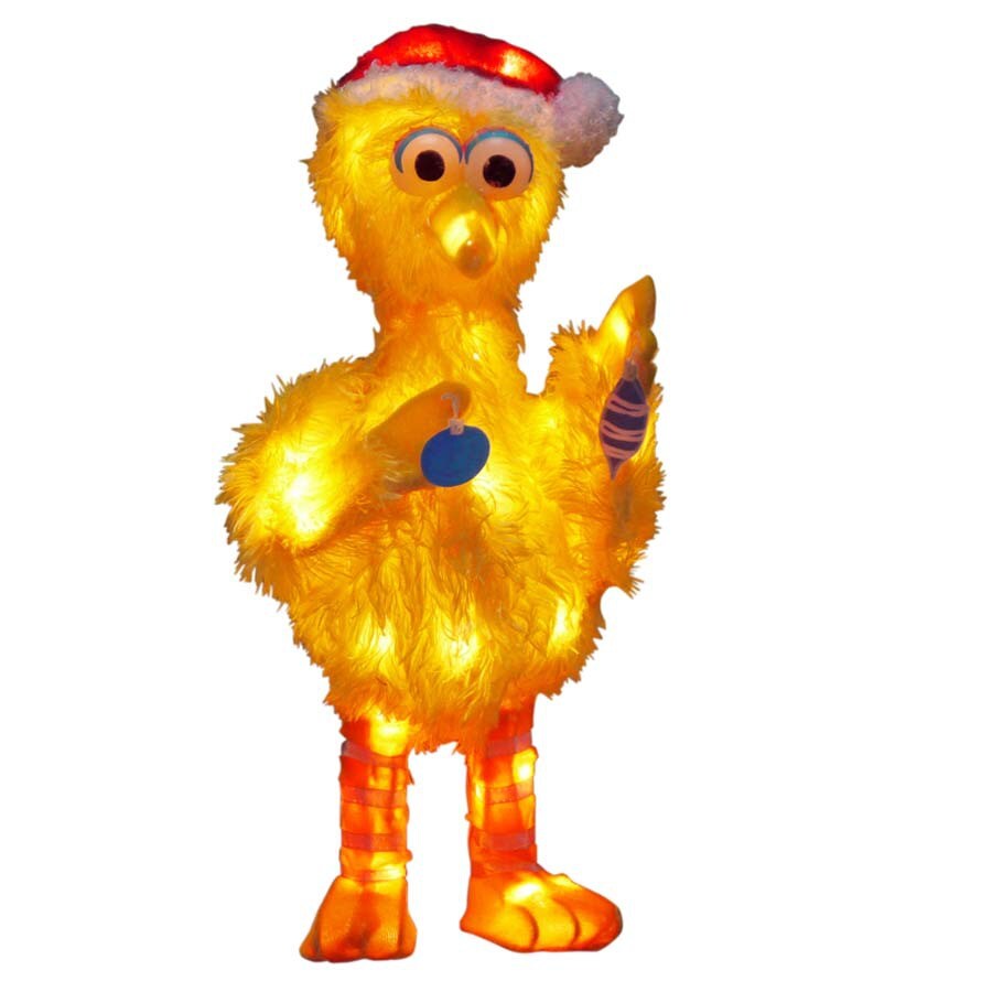 Sesame PreLit Big Bird Sculpture with Constant White Lights