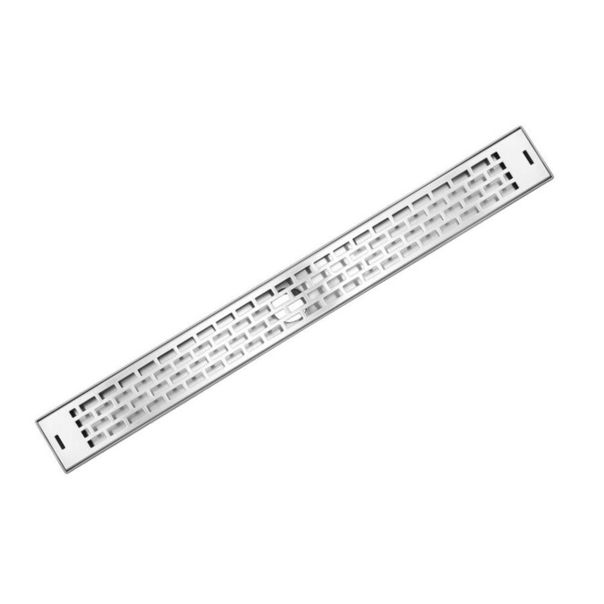 Aqva 48 In L Slotted Rectangle Stainless Steel Linear Shower Drain In The Shower Drains Department At Lowes Com