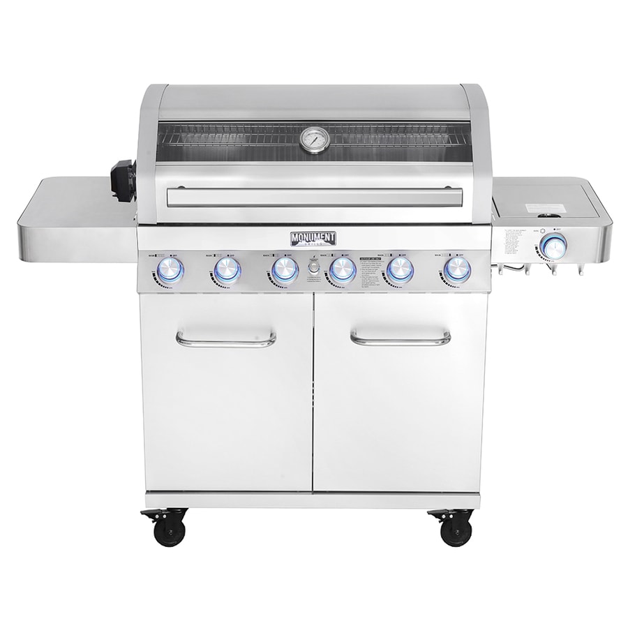 Monument Clearview Stainless Steel 6-Burner Liquid Propane and Natural ...