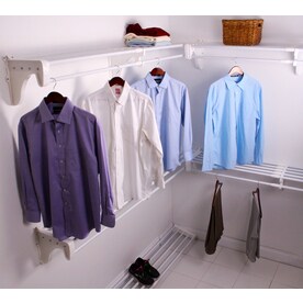 Wire Closet Organizers At Lowes Ez Shelf 3 33 Ft To 30 8 X 12 In White Wire Closet